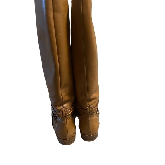 Joan & David Brown Camel Soft Leather Riding Boots Strappy Handmade Italy Sz 6? - Picture 10 of 16